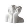 Romehaha Ceramic Face Vase Cute HalfBody Female Head Planter for Flowers Modern Farmhouse Decor Perfect for Desk Table Bookshelf Home Accent
