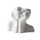 Romehaha Ceramic Face Vase Cute HalfBody Female Head Planter for Flowers Modern Farmhouse Decor Perfect for Desk Table Bookshelf Home Accent