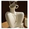 Katoonx Ceramic Female Form Body Shape Flower Vase for Home Decor White White