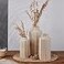 LUKA Ceramic Rustic Farmhouse Vase Set of 3Ice Cracked Glazed Terracotta VaseLarge Vases for DecorFall Decoratiion Vases for Home Table Living Room Shelf