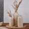 LUKA Ceramic Rustic Farmhouse Vase Set of 3Ice Cracked Glazed Terracotta VaseLarge Vases for DecorFall Decoratiion Vases for Home Table Living Room Shelf