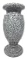 Optimum OPTIMUM Greek Memorial Cemetery Flower Vase Plastic Light Grey Granite Drainage Hole with Metal Ground Spike Grave Marker Decorations for Gravesite Headstone Flowers Holder Garden Lawn
