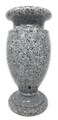 Optimum OPTIMUM Greek Memorial Cemetery Flower Vase Plastic Light Grey Granite Drainage Hole with Metal Ground Spike Grave Marker Decorations for Gravesite Headstone Flowers Holder Garden Lawn