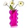 BLOFLO STU Hot Pink Acrylic Vase 8Inch Wave Shaped Modern Centerpiece Home Office Decor