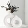 CEMABT Vases for Pampas GrassCreative Vase Modern Home DecorHandmade Vase White Ceramic Dried Flowers Crafts Ornaments for Office Home Deco Decoration