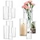 Homjoy 8 Pack Glass Cylinder Vases 46810 Inch Tall Clear Flower Vase Hurricane Floating Candle Holder for Table Centerpiece Wedding Home Decor