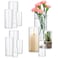 Homjoy 8 Pack Glass Cylinder Vases 46810 Inch Tall Clear Flower Vase Hurricane Floating Candle Holder for Table Centerpiece Wedding Home Decor