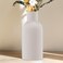 DOUMIYI White Ceramic Flower Vase Minimalist Modern Home Decor Matte Finish Pampas Grass Vase for Table Fireplace Shelf Mantel Entryway and Centerpieces
