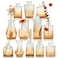 Der Rose Amber Glass Vases Set of 12 Small Bud Vases for Flowers Rustic Wedding Centerpieces and Home Decor
