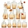 Der Rose Amber Glass Vases Set of 12 Small Bud Vases for Flowers Rustic Wedding Centerpieces and Home Decor