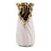 YUSHUIHOME Modern White and Gold Vase Home Decor Hydroponic Flower Table Ceramic Vase Decorative High Cylinder Vase with Flare Edge Home Decor Living Room Bedroom Wedding Party Office Medium