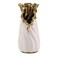 YUSHUIHOME Modern White and Gold Vase Home Decor Hydroponic Flower Table Ceramic Vase Decorative High Cylinder Vase with Flare Edge Home Decor Living Room Bedroom Wedding Party Office Medium