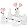 SUPMIND Glass Bud Vase Set of 5 Clear Small Flower Vases for Centerpieces in Bulk Mini Vintage Vase for Rustic Wedding HomeTable