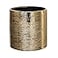 Royal Imports Flower Glass Ceramic Vase Decorative Centerpiece for Home or Wedding Etched Cylinder Shape 6x6 Gold