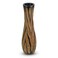AeraVida Hand Carved Mango Tree Wood Vase 14 Inch Tall Decorative Wooden Floor or Tabletop Accent for Home Decor Rustic Brown Dried Flowers