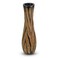 AeraVida Hand Carved Mango Tree Wood Vase 14 Inch Tall Decorative Wooden Floor or Tabletop Accent for Home Decor Rustic Brown Dried Flowers
