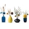 Malltohome Small Ceramic Flower Vases Set of 4 Bud Vase Decorative Modern Floral Vase