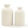 Hirdborte White Ceramic vases Home Decor 2pcs Small vase Set Boho vase Modern Farmhouse Decor White