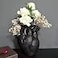 Aprjv Vase Flower Vases Heart Shaped Decor Resin Flower Pot Modern Unique Nordic Art Style Decorative Vase for Home Wedding Gift Desktop Living Room Decoration Black