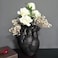 Aprjv Vase Flower Vases Heart Shaped Decor Resin Flower Pot Modern Unique Nordic Art Style Decorative Vase for Home Wedding Gift Desktop Living Room Decoration Black
