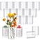 Vesici Clear Plastic Cylinder Vase Bulk Clear Flower Container Wide Round Centerpiece Candle Holder for Home Office Wedding Decorations Shatter Resistant20 Pcs4 Inch