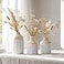 VUZDVJO Beige Decorative Vase Set of 3 Modern Boho Style Ribbed Ceramic Bud Vases for Flowers Mini Small Vases for Shelf Shelves Bookshelf Entryway Table Home Decor Aesthetic Beige White