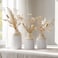 VUZDVJO Beige Decorative Vase Set of 3 Modern Boho Style Ribbed Ceramic Bud Vases for Flowers Mini Small Vases for Shelf Shelves Bookshelf Entryway Table Home Decor Aesthetic Beige White
