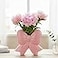 Jingmore Pink Bow Vase Coquette Ceramic Vase Pen Holder Makeup Brush Holder Contemporary Design Women Decorative Gift for Wedding Home Office Shelf Table RoomSmall Classic