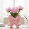 Jingmore Pink Bow Vase Coquette Ceramic Vase Pen Holder Makeup Brush Holder Contemporary Design Women Decorative Gift for Wedding Home Office Shelf Table RoomSmall Classic