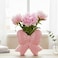 Jingmore Pink Bow Vase Coquette Ceramic Vase Pen Holder Makeup Brush Holder Contemporary Design Women Decorative Gift for Wedding Home Office Shelf Table RoomSmall Classic