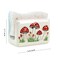 Bicuzat Ceramic Mushroom Pattern Sink Caddy Kitchen Sink Sponge Holder Red