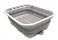 SAMMART 12L 317 Gallon Collapsible Dish Drainer with Swivel spout Foldable Drying Rack Set Portable Dinnerware Organizer Space Saving Kitchen Storage Tray Grey