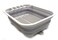 SAMMART 12L 317 Gallon Collapsible Dish Drainer with Swivel spout Foldable Drying Rack Set Portable Dinnerware Organizer Space Saving Kitchen Storage Tray Grey