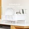 simplehuman Steel Frame Dishrack Large Capacity Dish Drying Rack 360 Easy Drain Swivel Spout Utensil Wine Glass Holder AntiResidue Coating Moisture Control Surface White