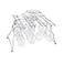 Oenophilia Fusion Stemware Wine Decanter Drying and Storage Rack 16 Wine Glass Rack and Holder Foldable