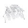 Oenophilia Fusion Stemware Wine Decanter Drying and Storage Rack 16 Wine Glass Rack and Holder Foldable