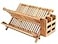 Lawei Bamboo Dish Drying Rack with Utensil Holder Collapsible Dish Drainer Foldable Dish Rack Bamboo Plate Rack for Plates Cups Mugs Utensil Flatwares
