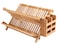 Lawei Bamboo Dish Drying Rack with Utensil Holder Collapsible Dish Drainer Foldable Dish Rack Bamboo Plate Rack for Plates Cups Mugs Utensil Flatwares