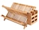 Lawei Bamboo Dish Drying Rack with Utensil Holder Collapsible Dish Drainer Foldable Dish Rack Bamboo Plate Rack for Plates Cups Mugs Utensil Flatwares