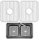 DecorRack 2 Sink Protectors for Kitchen Sink Plastic 12 x 11 Dish Rack Protect Sink from Stains Damage Scratches Dishwasher Safe Grid Mat for Kitchen 2 Pack White