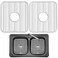 DecorRack 2 Sink Protectors for Kitchen Sink Plastic 12 x 11 Dish Rack Protect Sink from Stains Damage Scratches Dishwasher Safe Grid Mat for Kitchen 2 Pack White