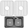 DecorRack 2 Sink Protectors for Kitchen Sink Plastic 12 x 11 Dish Rack Protect Sink from Stains Damage Scratches Dishwasher Safe Grid Mat for Kitchen 2 Pack White
