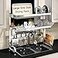 MAJALiS 3 Tier Extra Large Stainless Steel Expandable Over The Sink Dish Drainer Drying Rack Rust Proof Metal Space Saving Modern Silver Big Capacity Extendable Plate Strainers Kitchen Counter