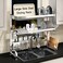 MAJALiS 3 Tier Extra Large Stainless Steel Expandable Over The Sink Dish Drainer Drying Rack Rust Proof Metal Space Saving Modern Silver Big Capacity Extendable Plate Strainers Kitchen Counter