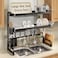 MAJALiS 3 Tier Extra Large Stainless Steel Expandable Over The Sink Dish Drainer Drying Rack Rust Proof Metal Space Saving Modern Black Big Capacity Extendable Plate Strainers Above Counter