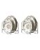 LINFIDITE 2 Pack Kitchen Plate Holder Organizer for Cabinet Space Saver Dinner Dish Storage Rack Upright Dish Drying Racks Metal Plate Dish Racks Stand for Cupboard and Countertop Rustproof Large Whit