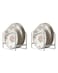 LINFIDITE 2 Pack Kitchen Plate Holder Organizer for Cabinet Space Saver Dinner Dish Storage Rack Upright Dish Drying Racks Metal Plate Dish Racks Stand for Cupboard and Countertop Rustproof Large Whit
