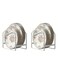 LINFIDITE 2 Pack Kitchen Plate Holder Organizer for Cabinet Space Saver Dinner Dish Storage Rack Upright Dish Drying Racks Metal Plate Dish Racks Stand for Cupboard and Countertop Rustproof Large Whit