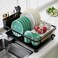 Hiviweer Dish Drying Rack SpaceSaving Dish RackDish Racks for Kitchen Counter with Drainboard Rustproof Dish Drainer with a Removable 4Compartment Utensil HolderBlack