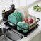 Hiviweer Dish Drying Rack SpaceSaving Dish RackDish Racks for Kitchen Counter with Drainboard Rustproof Dish Drainer with a Removable 4Compartment Utensil HolderBlack